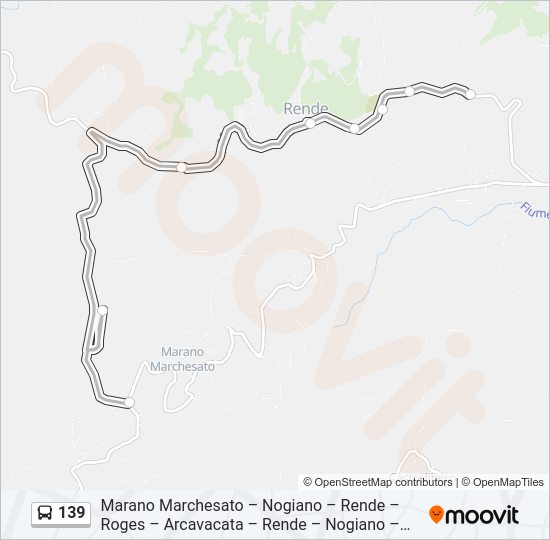 Percorso linea  139