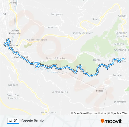 51 Bus Line Map
