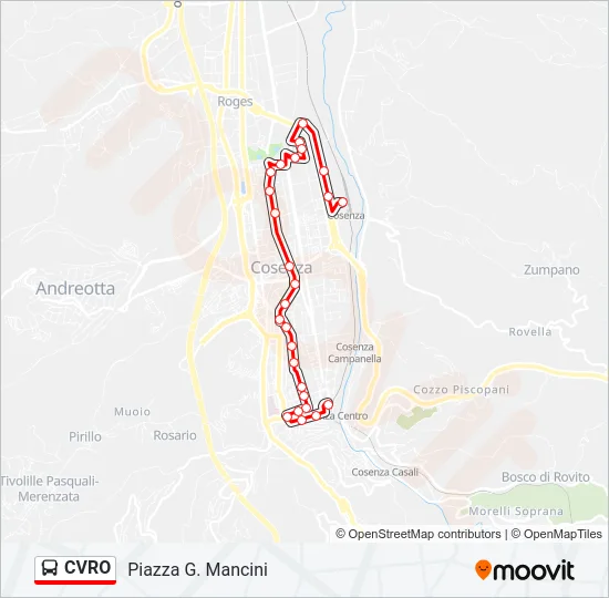 CVRO Bus Line Map