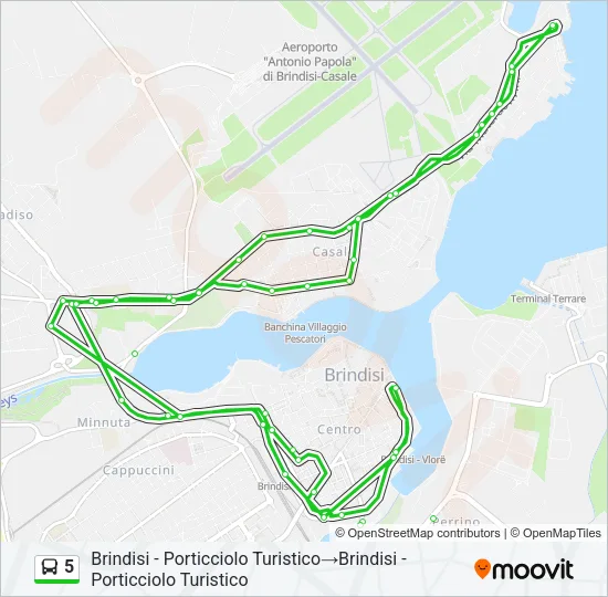 5 Bus Line Map