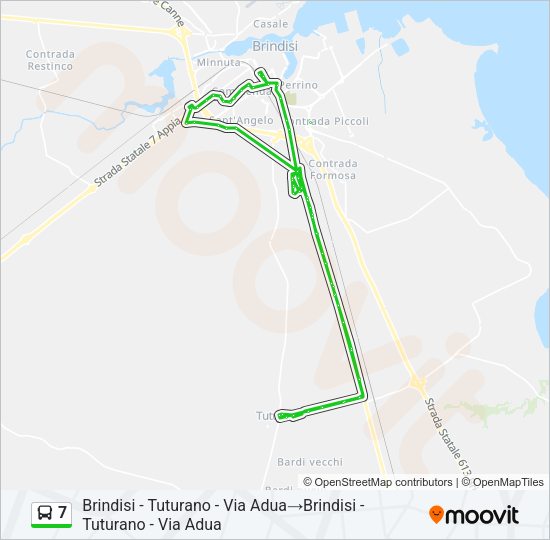 7 Bus Line Map