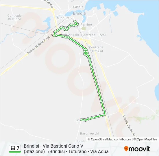 7 Bus Line Map
