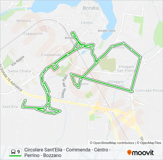 9 Bus Line Map