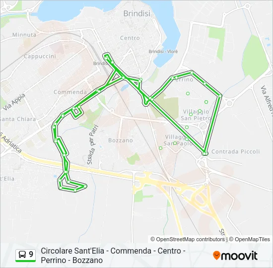 9 Bus Line Map
