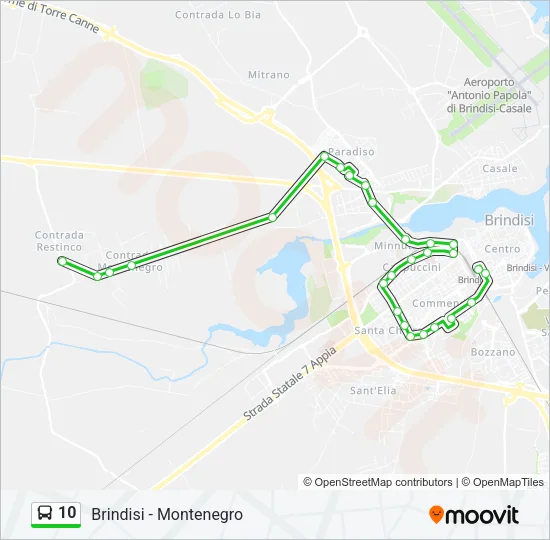 10 Bus Line Map