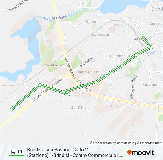 11 bus Line Map