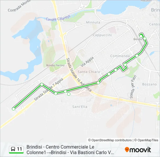 11 Bus Line Map