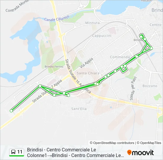 11 Bus Line Map