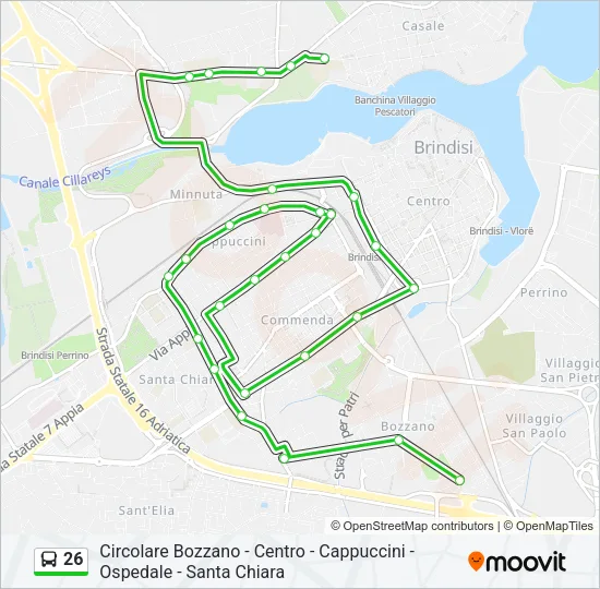 26 Bus Line Map
