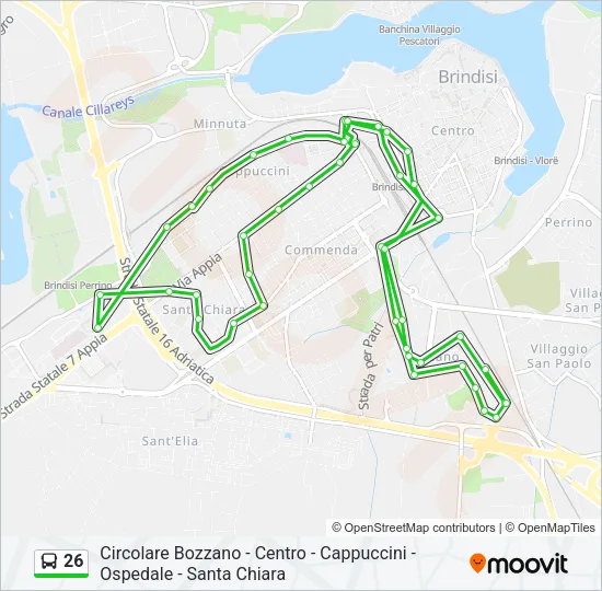 26 Bus Line Map