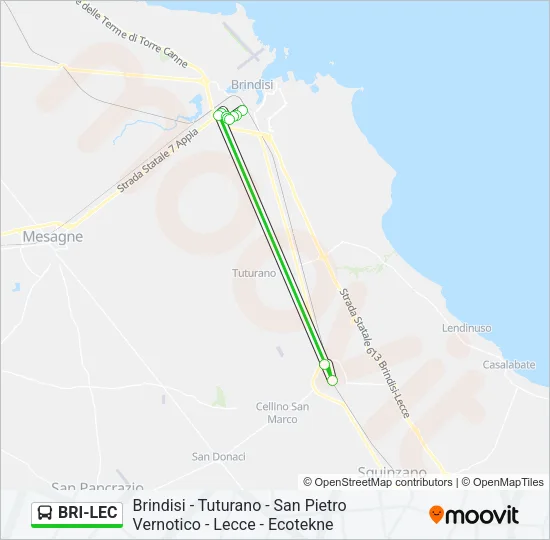 BRI-LEC Bus Line Map
