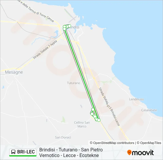 BRI-LEC Bus Line Map