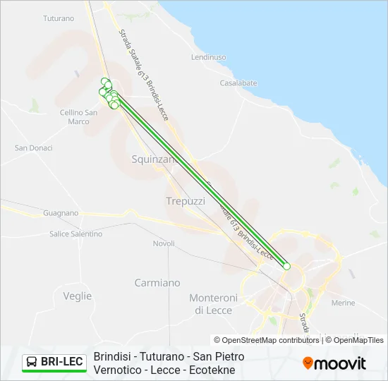 BRI-LEC Bus Line Map