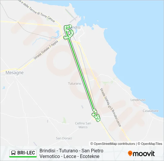 BRI-LEC Bus Line Map