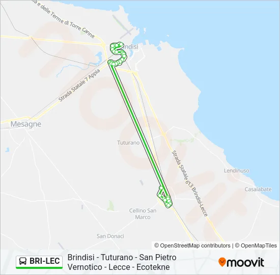 BRI-LEC Bus Line Map