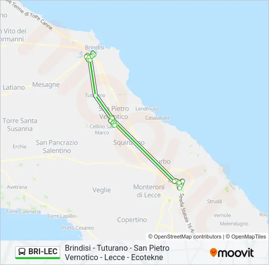 BRI-LEC Bus Line Map