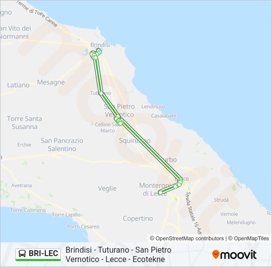 BRI-LEC Bus Line Map