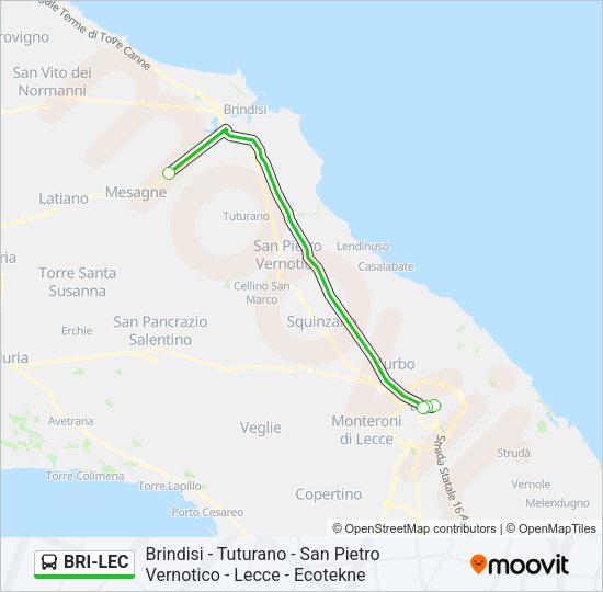 BRI-LEC Bus Line Map
