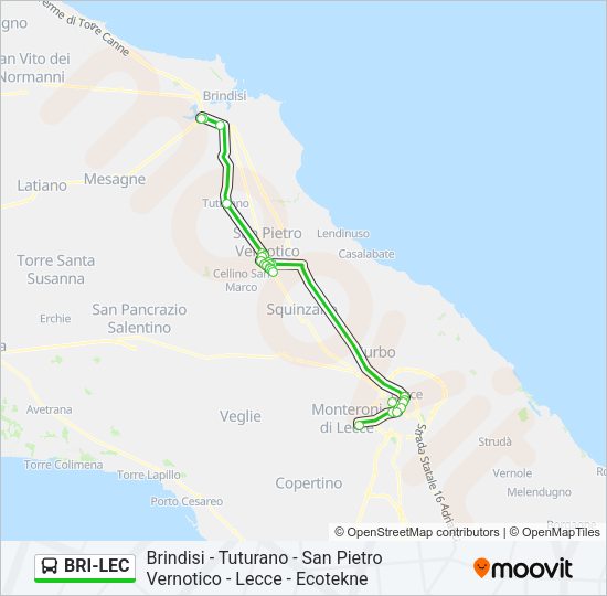 BRI-LEC Bus Line Map