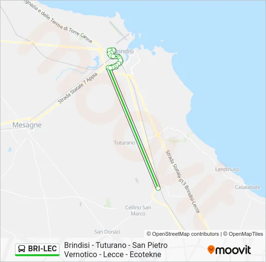 BRI-LEC Bus Line Map