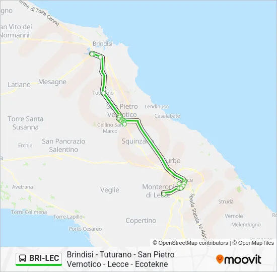 BRI-LEC Bus Line Map