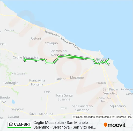 CEM-BRI Bus Line Map