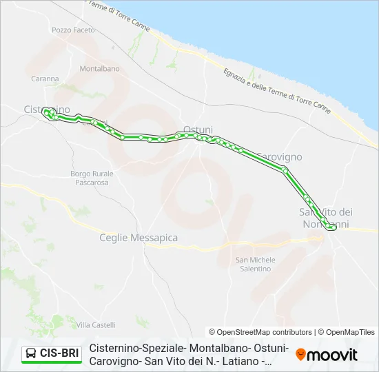 CIS-BRI Bus Line Map