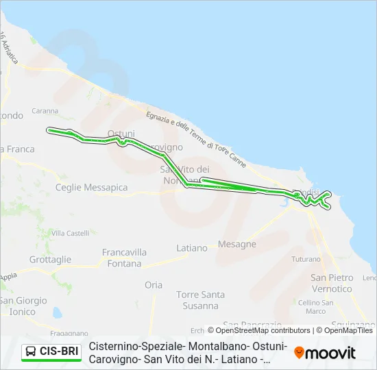 CIS-BRI Bus Line Map