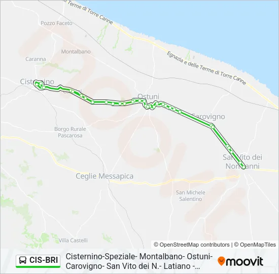 CIS-BRI Bus Line Map