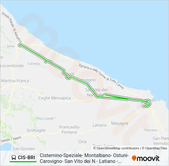 CIS-BRI Bus Line Map