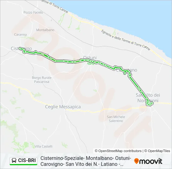 CIS-BRI Bus Line Map