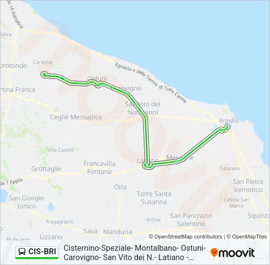 CIS-BRI Bus Line Map
