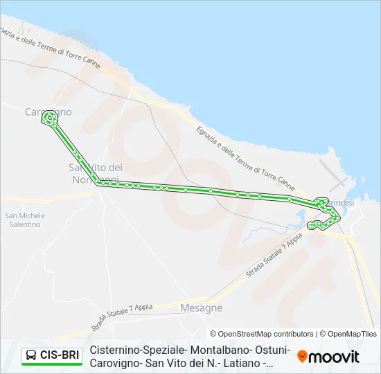 CIS-BRI Bus Line Map