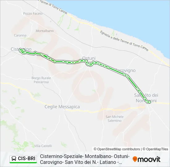 CIS-BRI Bus Line Map