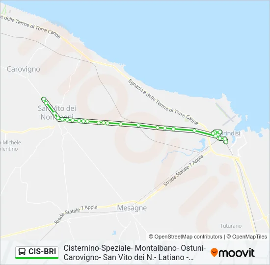CIS-BRI Bus Line Map