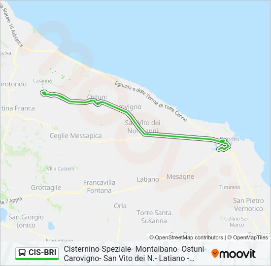 CIS-BRI Bus Line Map