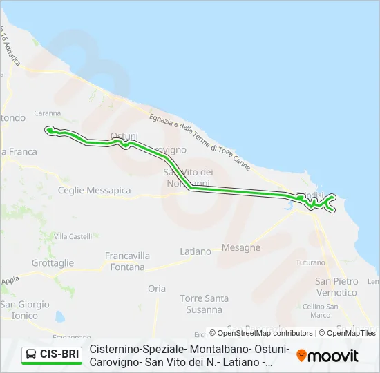 CIS-BRI Bus Line Map