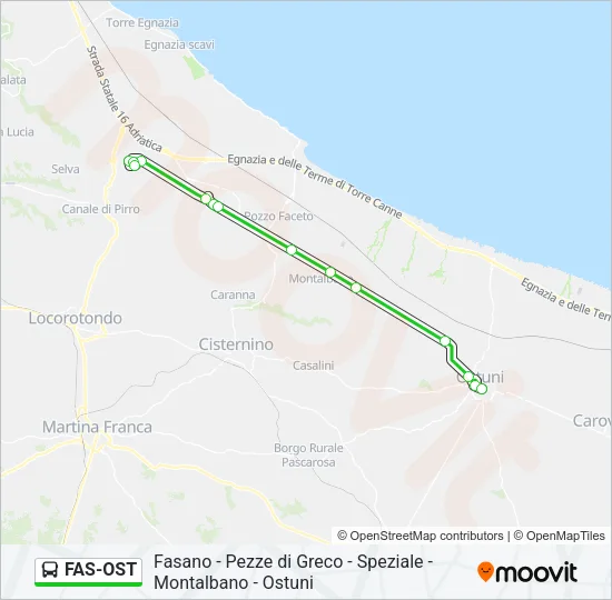 FAS-OST Bus Line Map