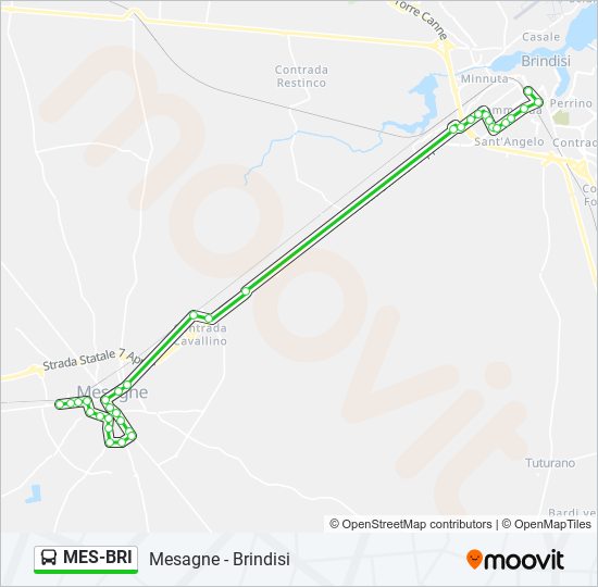 MES-BRI bus Line Map