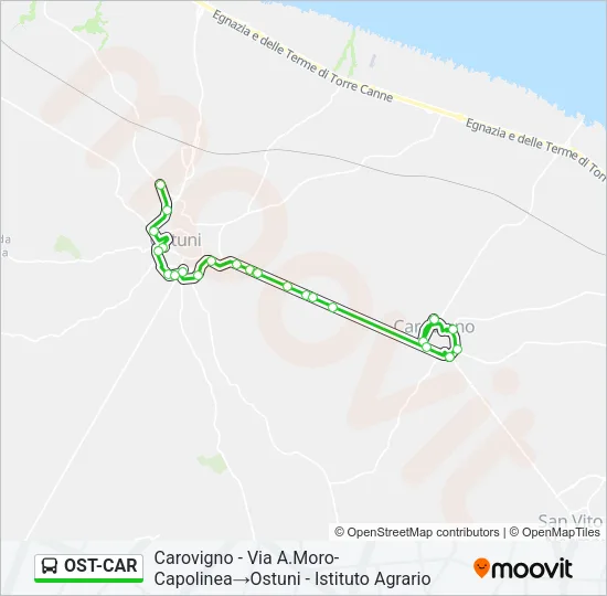 OST-CAR Bus Line Map