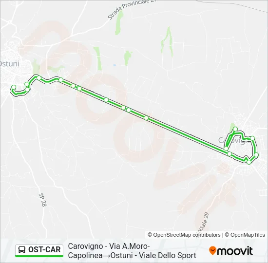 OST-CAR Bus Line Map