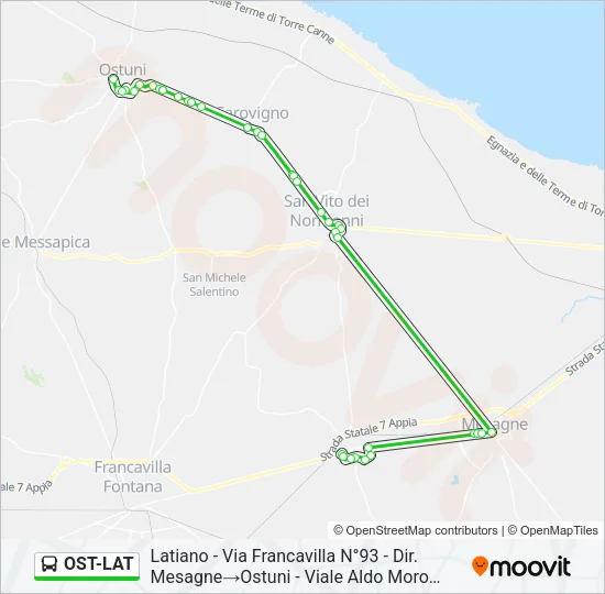 OST-LAT Bus Line Map