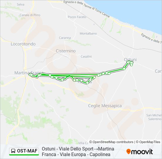 OST-MAF bus Line Map