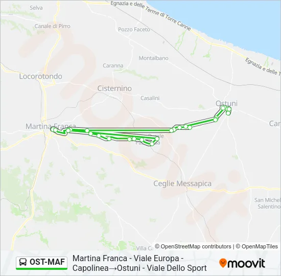 OST-MAF Bus Line Map