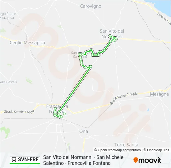 SVN-FRF Bus Line Map