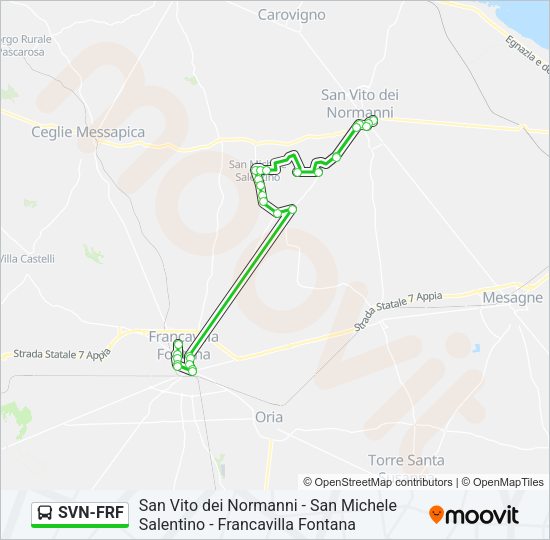SVN-FRF Bus Line Map