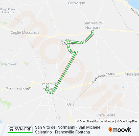 SVN-FRF Bus Line Map