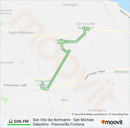 SVN-FRF Bus Line Map