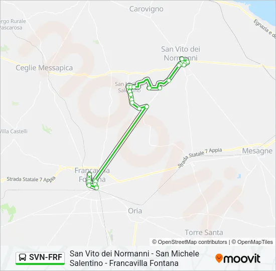 SVN-FRF Bus Line Map