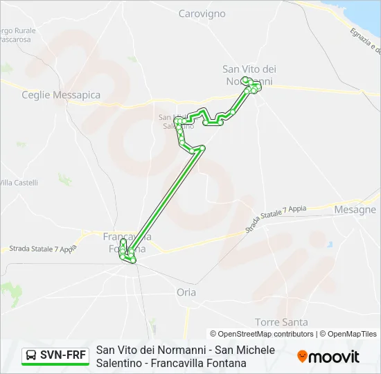 SVN-FRF Bus Line Map